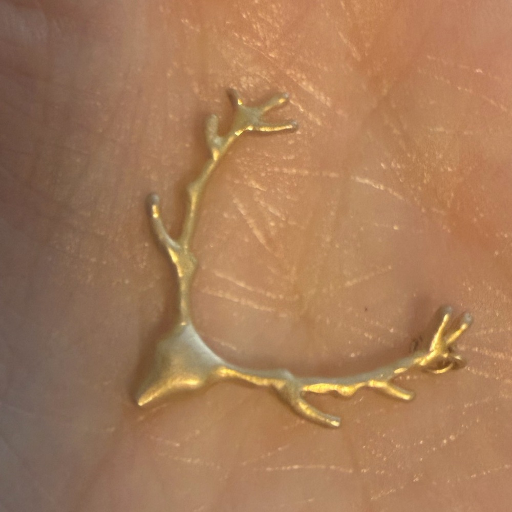 ❤️Delicate Vintage 14k Gold Filled Deer Antler Pendant
